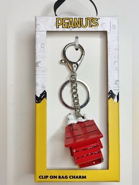 Snoopy/Woodstock House Collectibles Bag Charm, Keychain UNISEX (NIB) 1.5"X1.4"